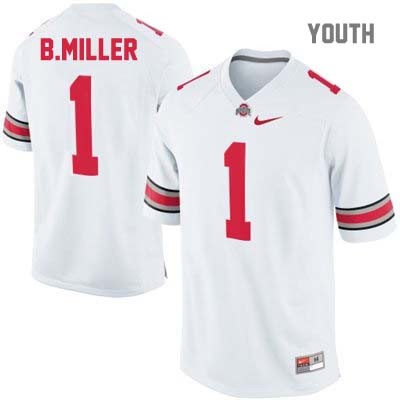 Ohio State Buckeyes Women's Braxton Miller #1 White Authentic Nike College NCAA Stitched Football Jersey HD19W77KF